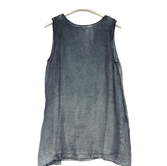 Soft Surroundings Silk Araceli Embroidered Sequin Sleeveless Tunic Top - Picture 3 of 11